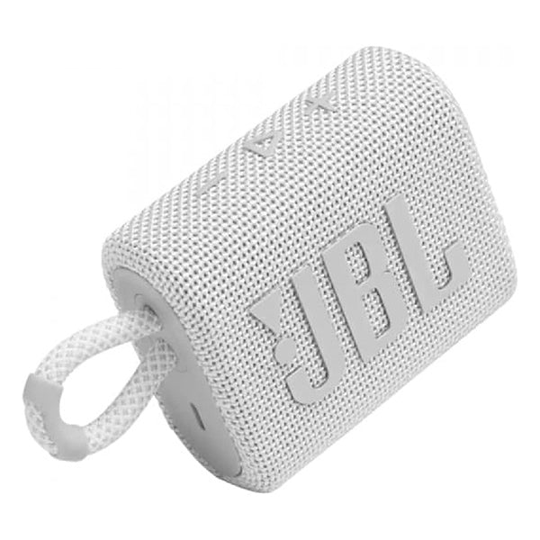 JBL Audio White / Brand New / 1 Year JBL Go 3: Portable Speaker with Bluetooth, Built-in Battery, Waterproof and Dustproof