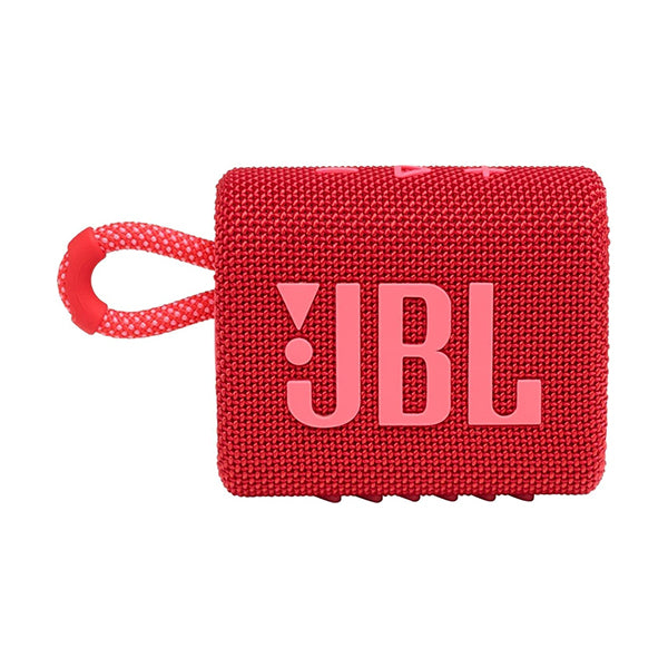 JBL Audio Red / Brand New JBL Go 3: Portable Speaker with Bluetooth, Built-in Battery, Waterproof and Dustproof