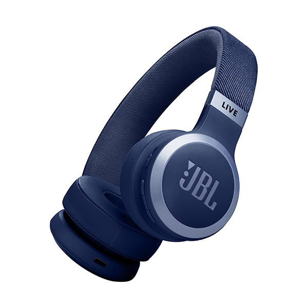 JBL Audio Navy / Brand New JBL, Live 670NC, Wireless On-Ear Headphones with Adaptive Noise Cancelling with Smart Ambient, Up to 65H Battery Life with Speed Charge, Lightweight, Comfortable and Foldable Design