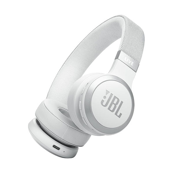 JBL Audio White / Brand New JBL, Live 670NC, Wireless On-Ear Headphones with Adaptive Noise Cancelling with Smart Ambient, Up to 65H Battery Life with Speed Charge, Lightweight, Comfortable and Foldable Design