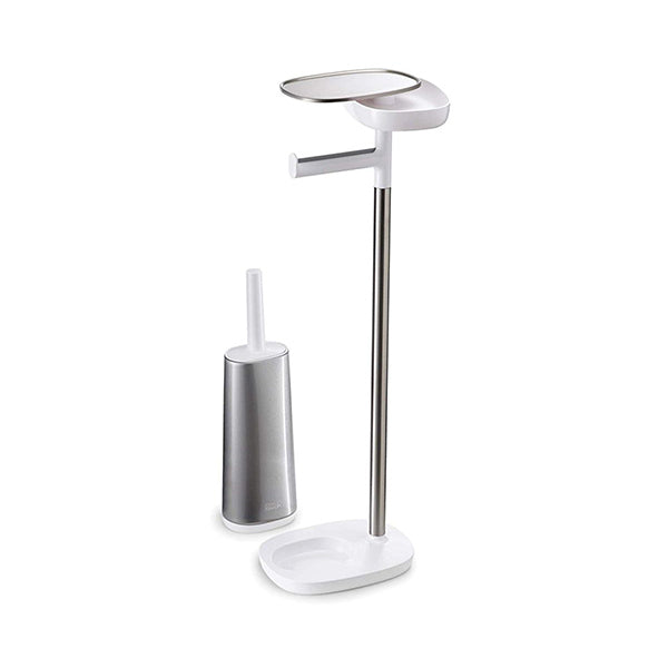 Joseph Joseph Bathroom Accessories Stainless Steel / Brand New Joseph Joseph, 70519, EasyStore Butler Toilet Paper Holder Stand and Flex Toilet Brush with Shelf and Drawer