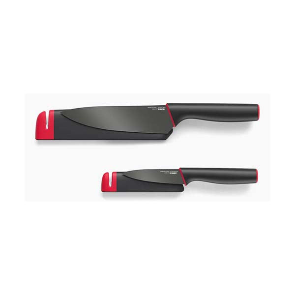 Joseph Joseph Kitchen & Dining Black / Brand New Joseph Joseph, 10146, Slice & Sharpen Set of 2 Knives with Sharpening Sheaths