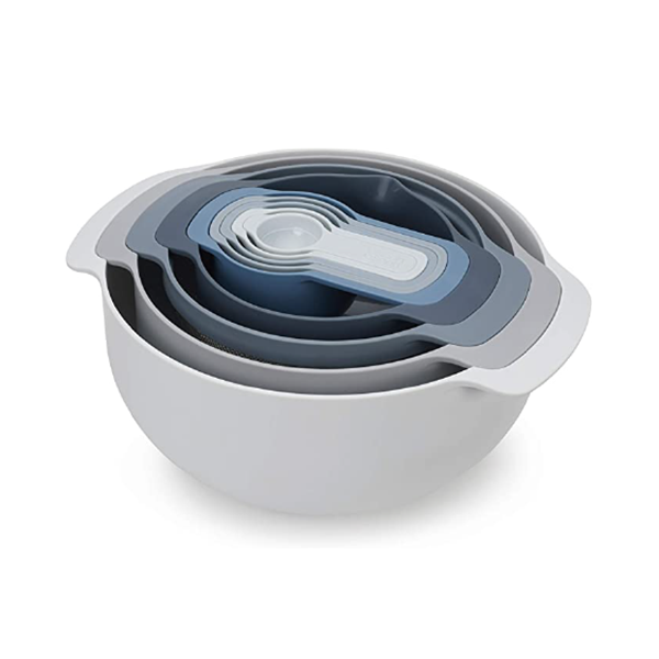 Joseph Joseph Kitchen & Dining Brand New Joseph Joseph, 40101, Nest™ 9 Nesting Set with Mixing Bowls Measuring Cups Sieve Colander