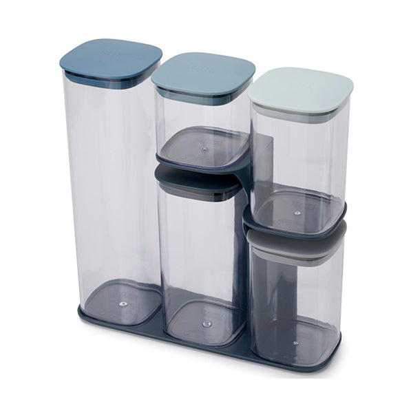 Joseph Joseph Kitchen & Dining Grey / Brand New Joseph Joseph, 81106, Podium Dry Food Storage Container Set with Stand, 5-piece