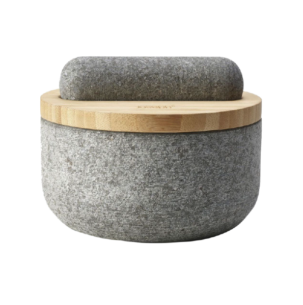 Joseph Joseph Kitchen & Dining Joseph Joseph, Dash Pestle & Mortar with Bamboo Lid – Granite, 20176