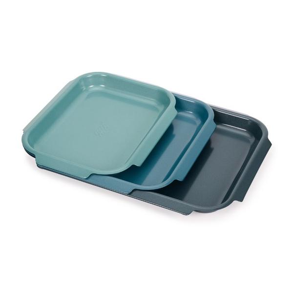 Joseph Joseph Kitchen & Dining Joseph Joseph, Nest™ Bake Non-Stick 3-piece Blue Baking Tray Set, 45064