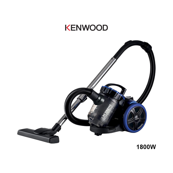 Kenwood Household Appliances Kenwood Vacuum Cleaner 1800W Multi Cyclonic Bagless Canister 2L With 4.5M Cable, Ultra Compact, Surface, Anti Bacteria, Pet Care for Home & Office Vbp50.000Bb