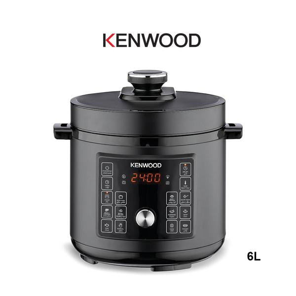 Kenwood Kitchen & Dining Kenwood Electric Pressure Cooker 6L Smart Steam Pot 16-in-1 Multifunctional Programmable Multicooker, Steamer, Rice Cooker, Slow Cooker, Saute Pot, Soup, Yogurt, Cake & More PCM90.000BK
