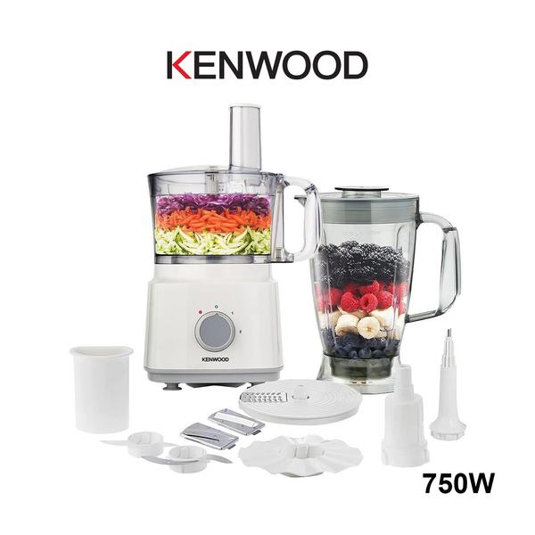 Kenwood Kitchen & Dining Kenwood Food Processor 750W Multi-Functional With 3 Interchangeable Disks, Blender, Whisk, Dough Maker FDP03