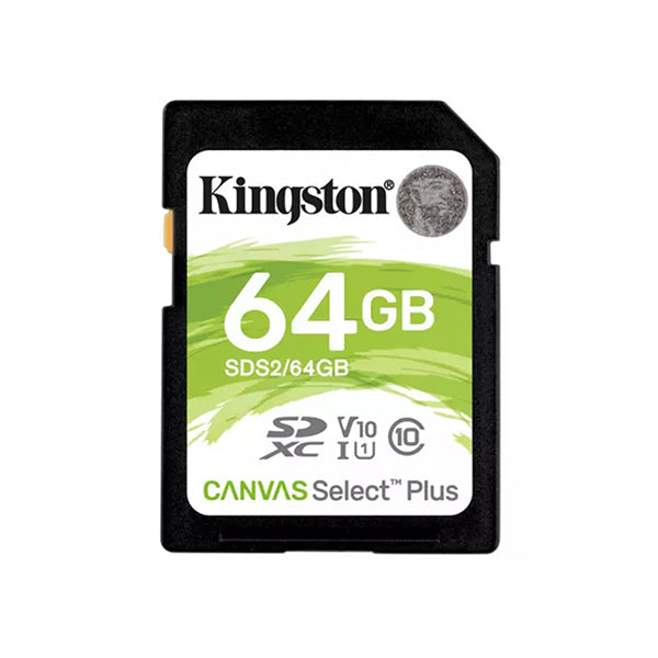 Kingston Electronics Accessories Brand New Kingston 64GB SD Card (SDXC) UHS-I U1 – 100MB/s