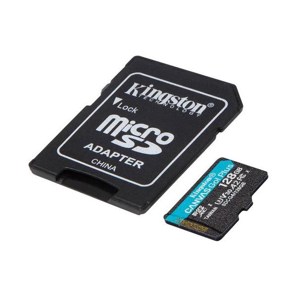 Kingston Electronics Accessories Brand New / 1 Year Kingston Canvas Go Plus 128GB 4K microSD Card | Up to 200MB/s | Class 10, UHS-I, U3, V30, A2 | SDCG4/128GB, with 5 Years Official Warranty