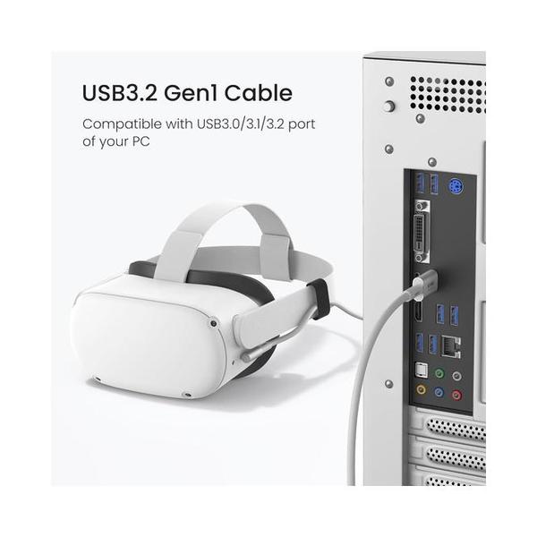 16ft USB 3.2 Gen 1 Link Cable For Oculus / Meta Quest 2 & Quest 1 – Type A To C