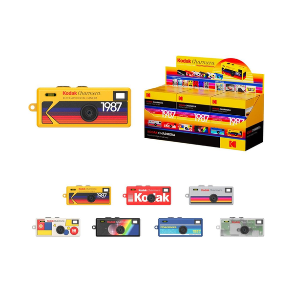 Kodak Cameras Brand New KODAK CHARMERA Keychain Digital Camera Blind Box Single Box (1PC),Mini Camera,Digicam,Video Recording,Bag Charm,1.6 Megapixels,Micro SD Card Slot,for Beginners Teens and Adults