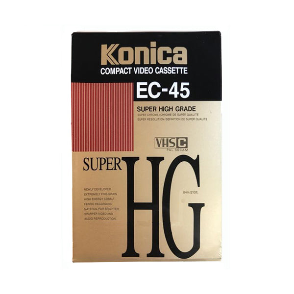 Konica DVDs & Videos Black / Brand New Konica VHS-C Video Cassette 45 Minutes – EC45