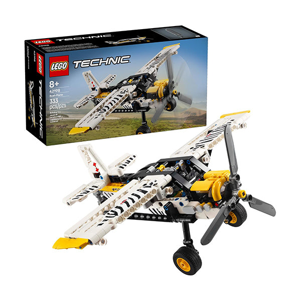 Lego Brand New LEGO Technic Bush Plane Toy - Buildable Airplane Toy for Kids, Boys and Girls, Ages 8+ - Model Airplane Gift with Spinning Propeller, 4-Cylinder Piston Engine, and More - 42198