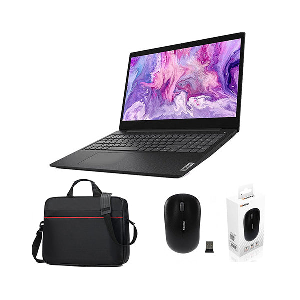 Lenovo Computers Black / Brand New / 1 Year Lenovo IP3-81WQ00QPED Celeron N4020 4GB DDR4 Onboard 256GB NVMe (HDD Support) Shared Graphics 15.6" HD EN/AR Keyboard + Free Carrying Case + Free Wireless Mouse