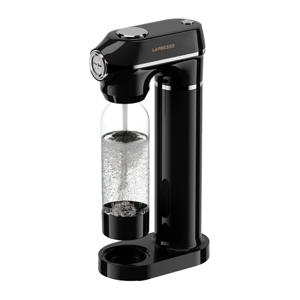 LePresso Kitchen & Dining Black / Brand New Lepresso Carbonator Instant Sparkling Water with Pressure Gauge & Efficient Carbonation, LPCFFM0019