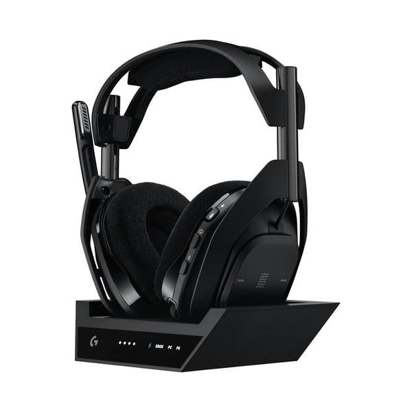 Logitech Audio Logitech G Astro A50 X Omni-Platform Wireless Gaming Headset + Base Station for PS5, Xbox, PC: PLAYSYNC Video & Audio Switcher, HDMI 2.1 4K 120Hz VRR, <24 bit/48 kHz, 24hr Battery, 2.4GHz & BT