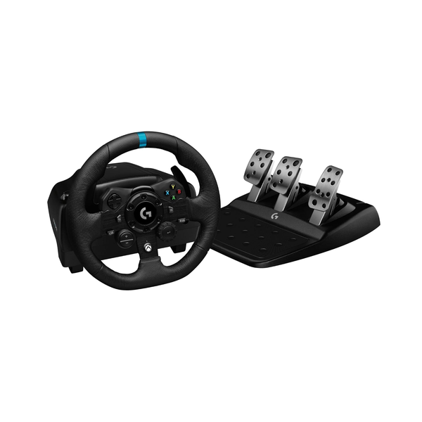 Logitech Electronics Accessories Black / Brand New / 1 Year Logitech G923 Racing Wheel and Pedals for Xbox X|S, Xbox One and PC Featuring TRUEFORCE up to 1000 Hz Force Feedback, Responsive Pedal, Dual Clutch Launch Control, and Genuine Leather Wheel Cover