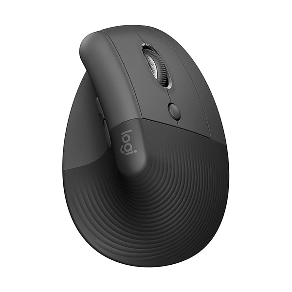 Logitech Electronics Accessories Graphite / Brand New / 2 Years Logitech, Lift Vertical Ergonomic Mouse, Wireless, Bluetooth or Logi Bolt USB receiver, Quiet clicks, 4 buttons, compatible with Windows/macOS/iPad, Laptop, PC - 910-006473
