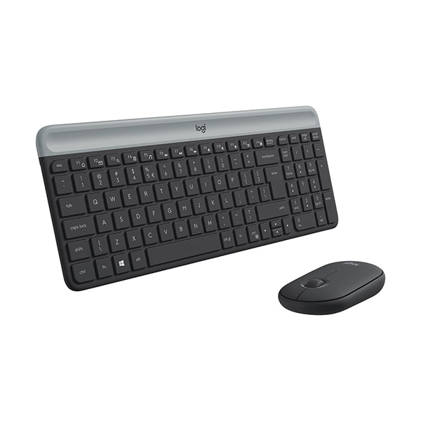 Logitech Electronics Accessories Black / Brand New / 2 Years Logitech, MK470 Slim Wireless Keyboard and Mouse Combo - Modern Compact Layout, Ultra Quiet, 2.4 GHz USB Receiver, Plug n' Play Connectivity, Compatible with Windows