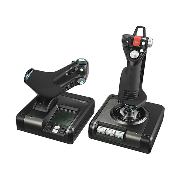 Logitech Electronics Accessories Black / Brand New / 2 Years Logitech X52 Professional H.O.T.A.S. Part-Metal Throttle and Stick Simulation Controller - 945-000022