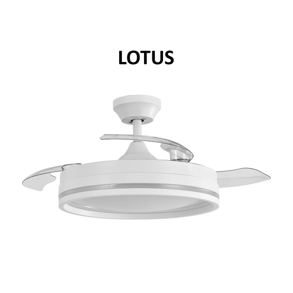 Lotus Household Appliances LOTUS Fan Ceiling with Three Removable Blades, with 6 Adjustable Speeds, with 3 Light Temperatures, Remote Control Included, JC18224