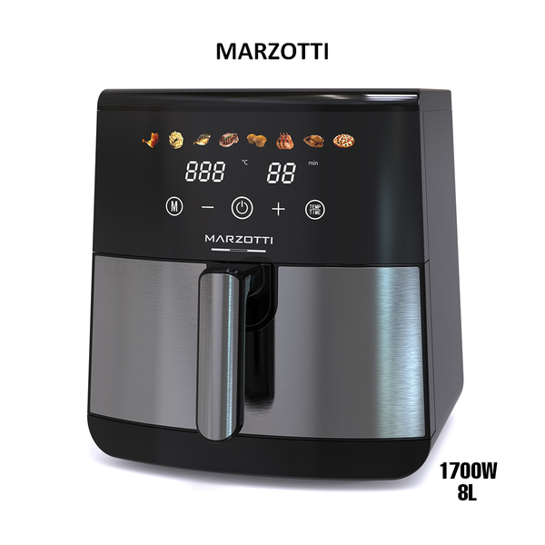 Marzotti Kitchen & Dining Marzotti Air Fryer 1700W 8L Stainless Steel Colorful Touch Panel, MZAF02