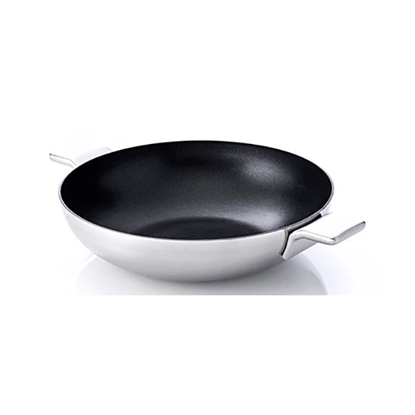 MasterPro By Alessi Kitchen & Dining Stainless Steel / Brand New / 1 Year MasterPro By Alessi, Wok 28X7.0Cm S/S Bones - BGMP-2218