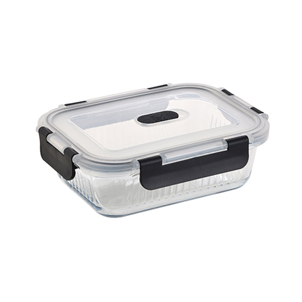 MasterPro Kitchen & Dining Transparent / Brand New MasterPro Rectangular Food Container 640Ml High Borosilicate Glass - BGMP-5671