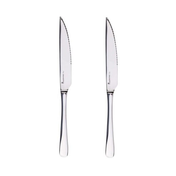 MasterPro Kitchen & Dining Stainless Steel / Brand New MasterPro, Set 2 Pcs Steak Knife Ss Shiny Foodies - BGEU-3956