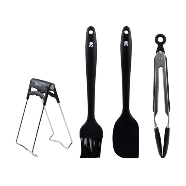 MasterPro Kitchen & Dining Black / Brand New MasterPro, Set 4Pcs Kitchen Tool Silicone Foodies Collection - BGMP-7183