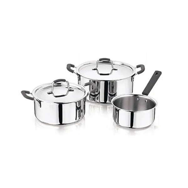 MasterPro Kitchen & Dining Stainless Steel / Brand New MasterPro, Set 5 Pcs Cookware Tryply Ind Foodies - BGEU-5539