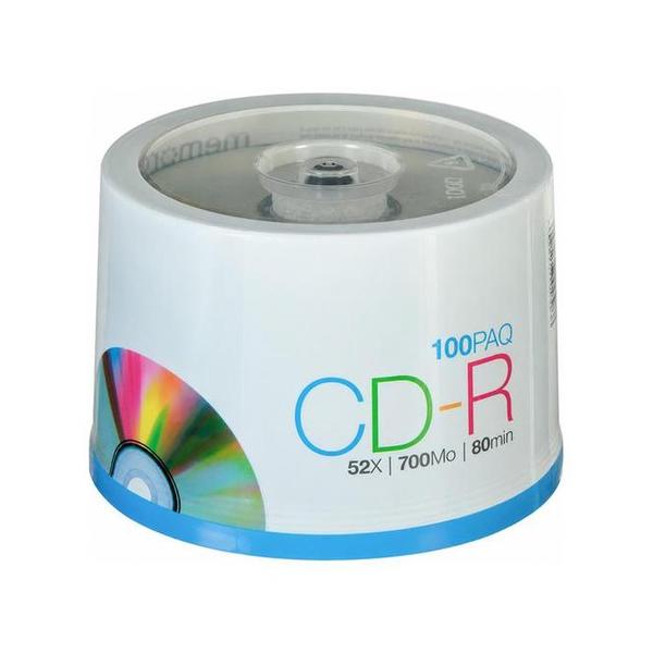 Memory Electronics Accessories White / Brand New Memory CD-R Printable with 700MB, 52x, Pack of 50 for Audio, Video, Data - M14