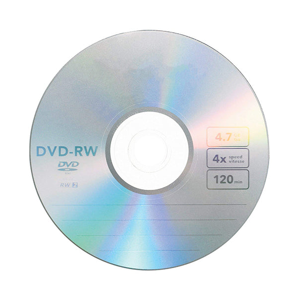 Memory Electronics Accessories Silver / Brand New Memory DVD-RW with 4.7 GB Storage Capacity and 4x Writing Capability Set of 1 for Music, Video, and Data - M21