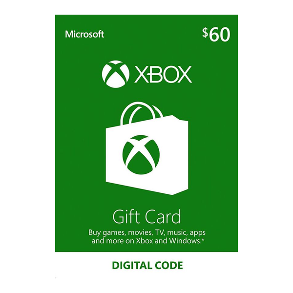 Microsoft XBOX Live Cards XBOX 60 USD - USA