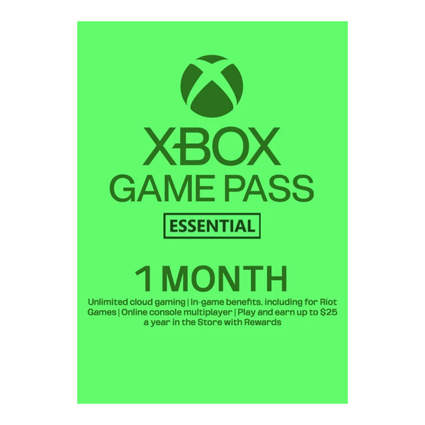 Microsoft XBOX Live Cards Xbox Game Pass Essential 1 Month - USA