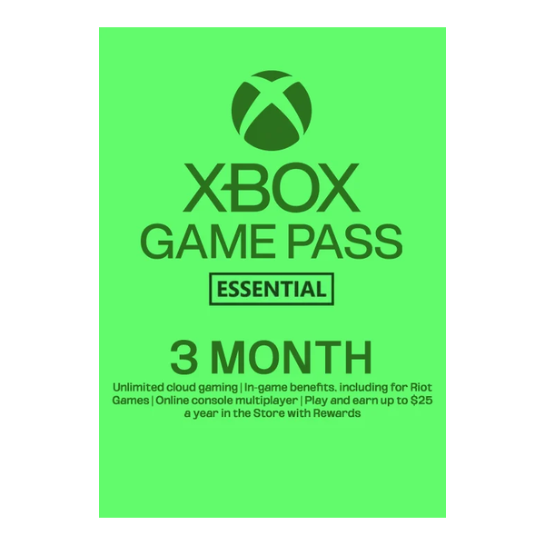 Microsoft XBOX Live Cards Xbox Game Pass Essential 3 Months - USA
