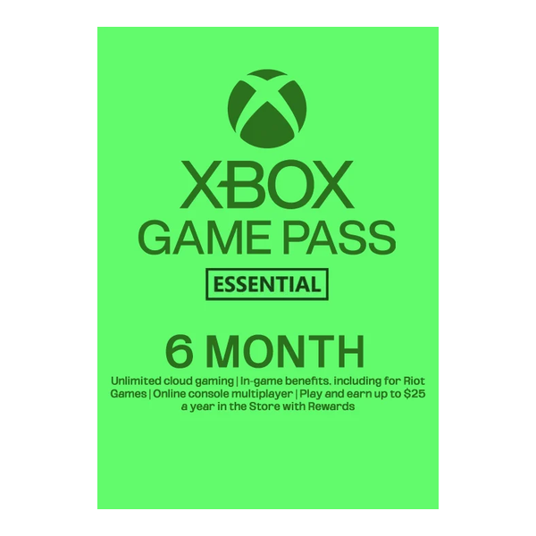 Microsoft XBOX Live Cards Xbox Game Pass Essential 6 Months - USA