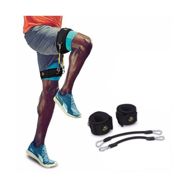 Mobileleb Athletics Black / Brand New 4 Pieces Leg Resistance Bands Speed Agility Training - 95921