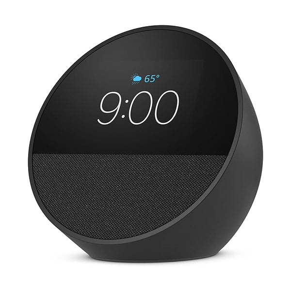 Mobileleb Audio Black / Brand New All-new Amazon Echo Spot 2024 Release, Smart Alarm Clock with Vibrant Sound + Alexa