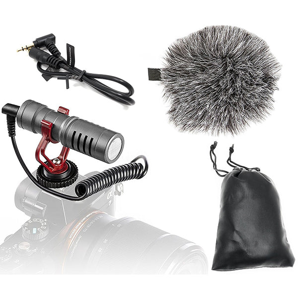 Mobileleb Audio Black / Brand New Cardioid Microphone for Both Camera and Smartphone - VXR10
