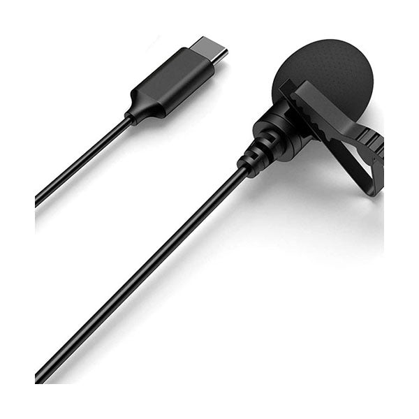 Mobileleb Audio Black / Brand New Conqueror Lavalier Microphone Clip-On Lapel for Type-C Interface Device for YouTube, Vlogging, Recording, Interviewing - CLM302