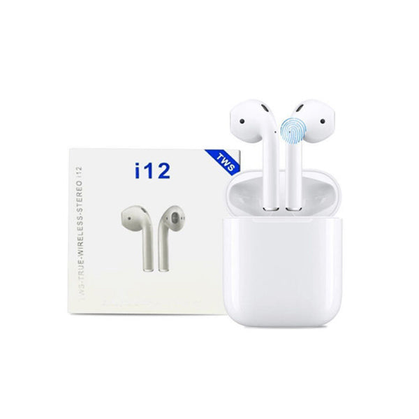 Mobileleb Audio White / Brand New I12 TWS Sensor Touch, Pair Bluetooth Earbuds