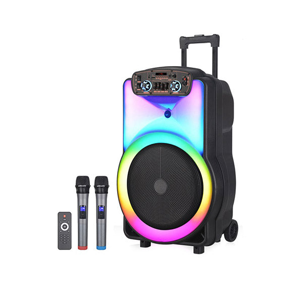 Mobileleb Audio Black / Brand New NDR-Y15 Party Speaker Dual Mic Outdoor