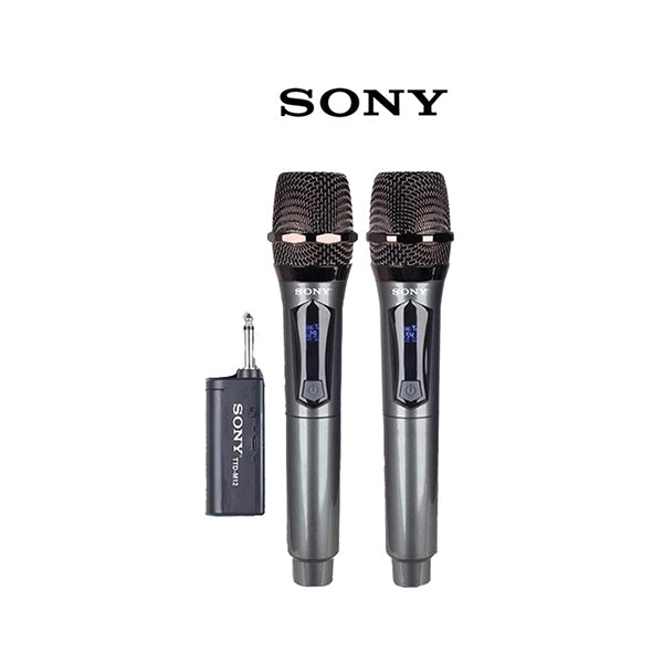 Mobileleb Audio Sony M12 Professional Wireless Twin Microphone System UHF Mic 1 Pair (Dual Mic) for Karaoke Vocal - 2 Handheld Mic, Copy Grade AAA