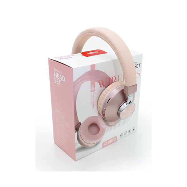 Mobileleb Audio Pink / Brand New Wireless Headphones Adjustable Headband - HZ-BT838