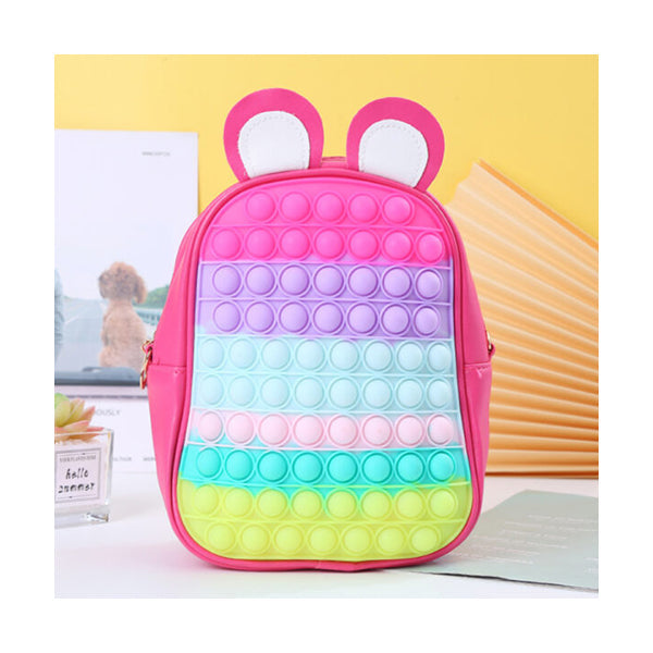 Mobileleb Backpacks Pink / Brand New Colorful Silicone Pop It Backpack - 10906