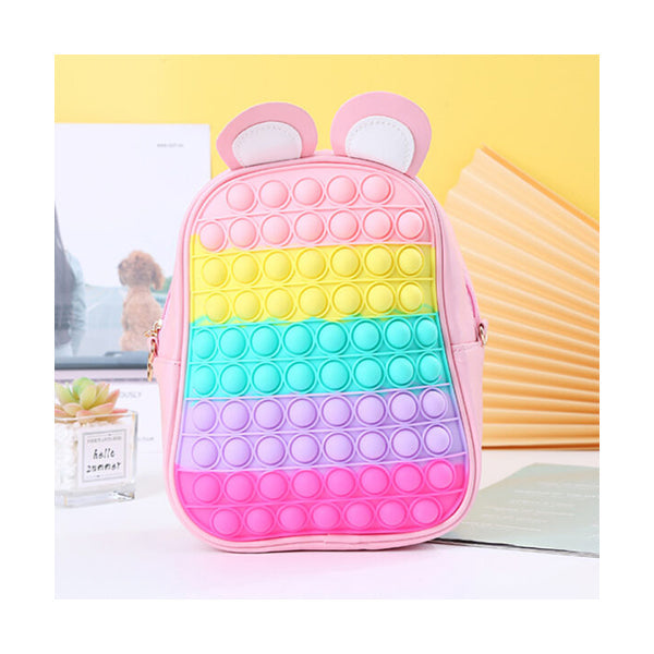 Mobileleb Backpacks Rose / Brand New Colorful Silicone Pop It Backpack - 10906