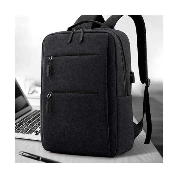 Mobileleb Backpacks Black / Brand New Laptop Travel Backpack With USB Charging Port - B2918
